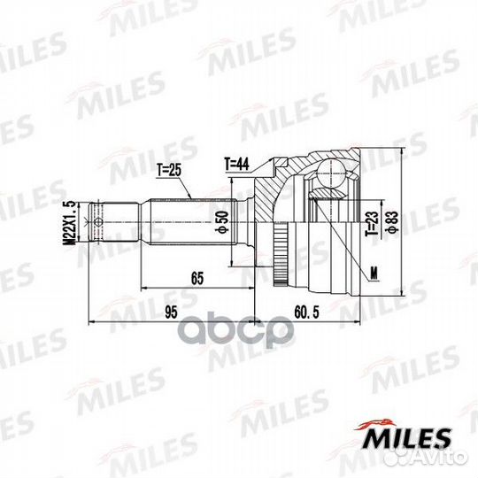 ШРУС hyundai elantra/lantra 00-06 нар. ABS