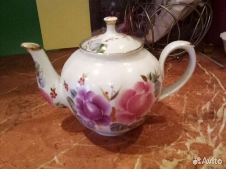 Чайник заварочный фарфоровый СССР Сысерть