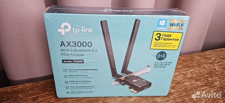 PCIe адаптер Wi-Fi 6 Bluetooth 5.2 TP-Link Archer