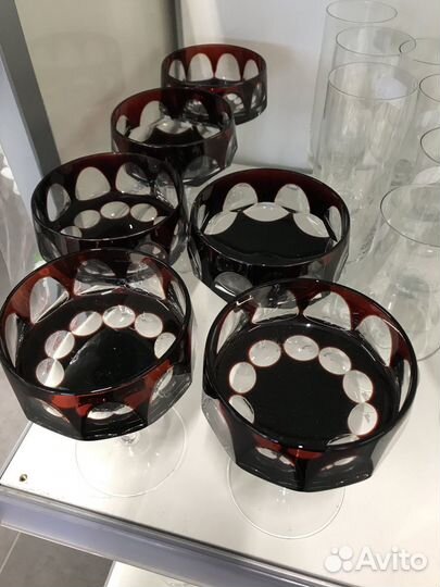 Бокалы фужеры цветной хрусталь Германия nachtmann