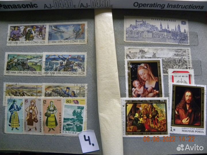 Марки, альбомы - №4 - 108шт. и №3 -53шт