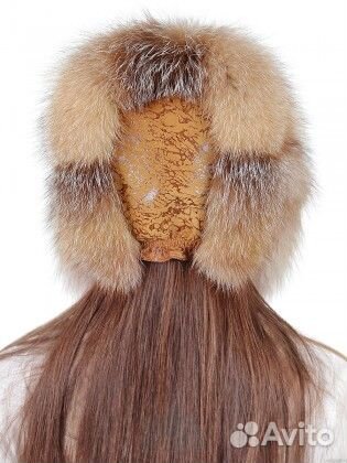 Шапка женская, мех лисы