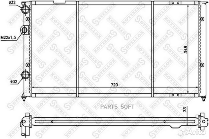 Радиатор VW Passat 1.8i-2.8i 1.9TD 88