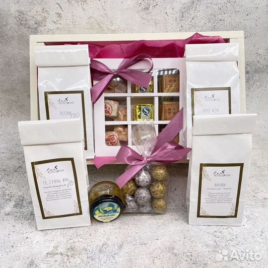 Подарок 13 видов чая с мёдом и шоколадом