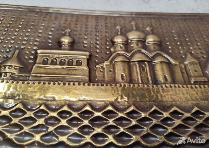 Чеканка Новгородский кремль СССР медь сувенир