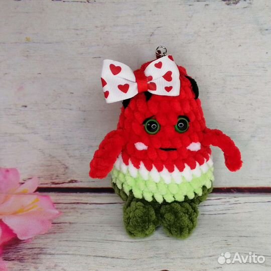 Арбузик Брелок плюшевый