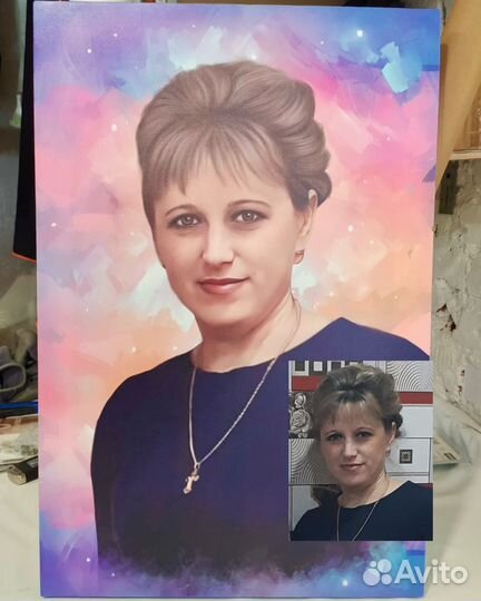 Портрет на холсте по фото на заказ в Уфе