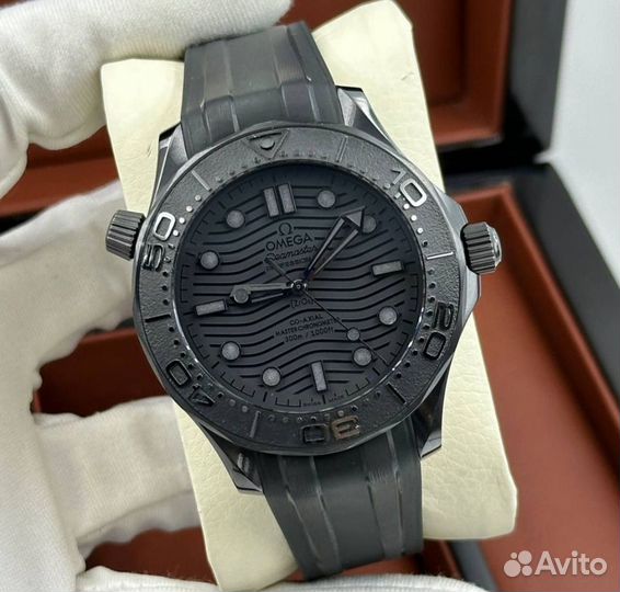 Часы omega seamaster 300 М Diver No Date чёрные