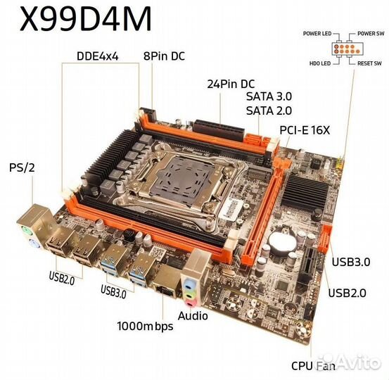 Материнская плата lga 2011 x79, x99