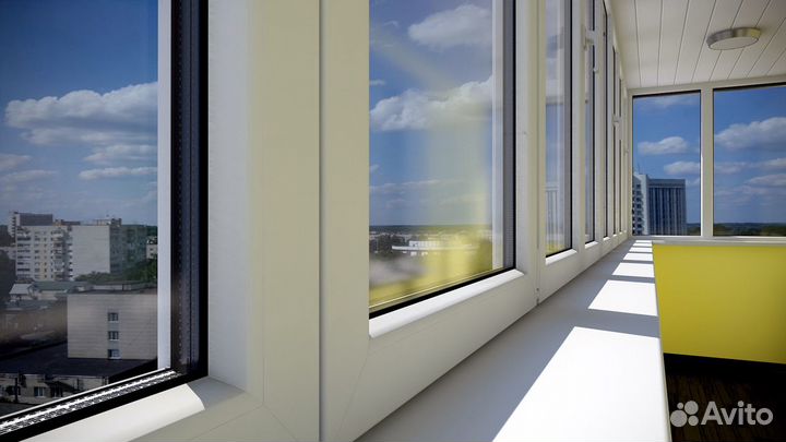 Окно пвх трехстворчатое узкое нестандартное