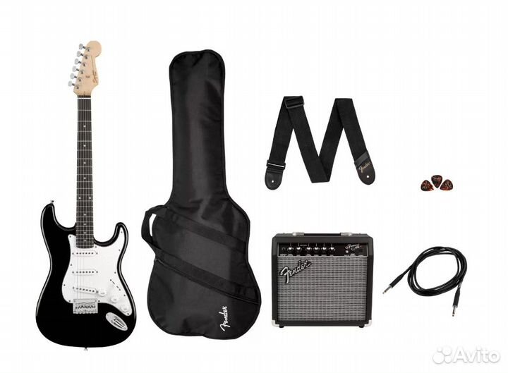 Электрогитара fender squier strat в ком-те с комб