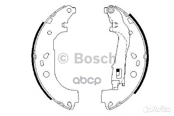 Колодки тормозные fiat doblo 01- бараб. 0986487