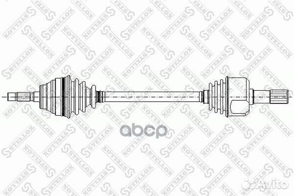 158 1044-SX привод левый 595mm, 23352 Peugeot
