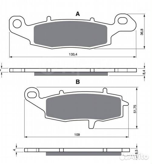 Колодки Nissin 2P-260 оригинал Япония FA229 MCB682