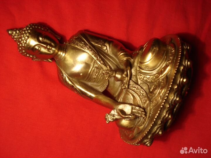 Бюст Будда Медицинский Сосуд Бронза Тибет 15см