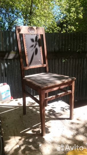 Старинный стул антикварный, дубовый легкий ажурный