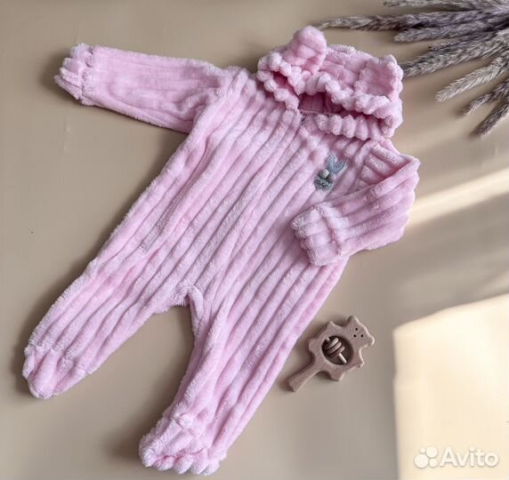 Комбинезон плюшевый для девочки 68