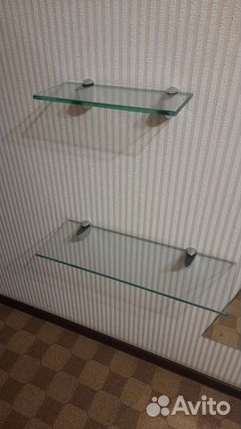 Полка стеклянная в ванную или комнату