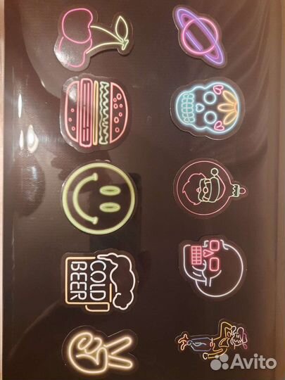 Неоновые наклейки