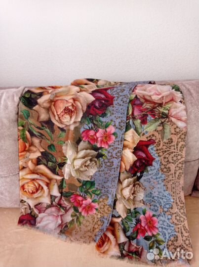 Павловопосадский палантин шерсть