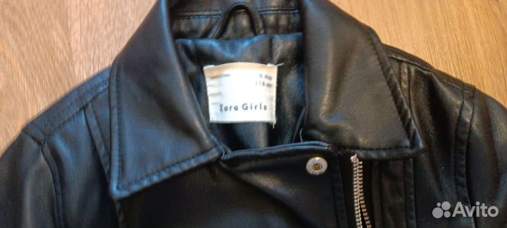 Кожаная куртка zara, р116