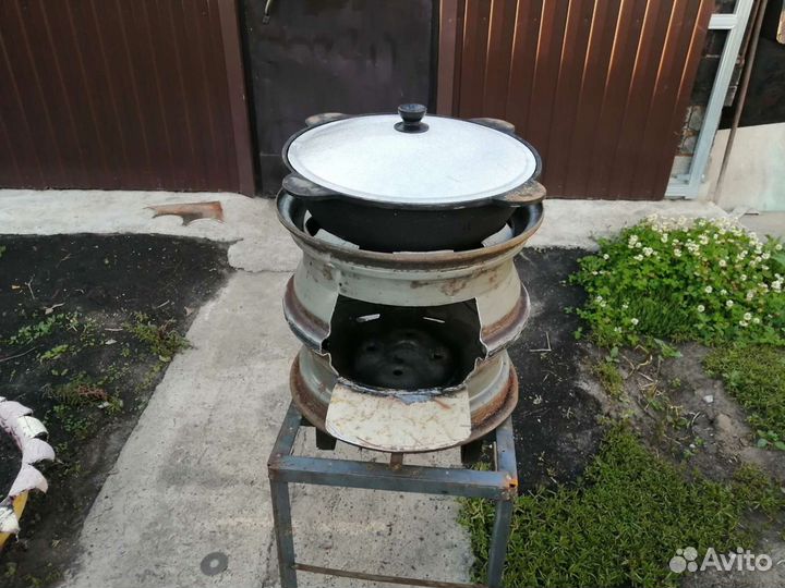 Печь для казана из дисков