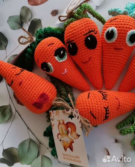 Морковка мягкая игрушка