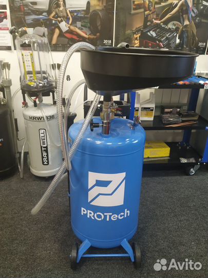 Установка для замены масла с щупами и ванной 80 л