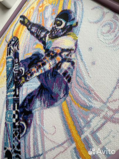 Картина вышивка крестом Сноубордист