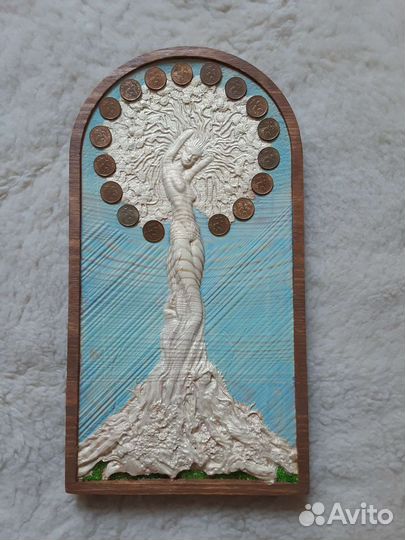 Картина панно из дерева