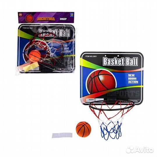 Набор Баскетбольный щит с баскетбольным мячом 1to