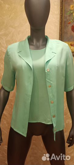 Блузка натуральный шелк 46