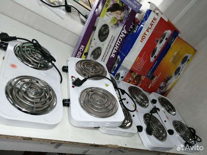 Новая эл.плита 2квт, 2 комфорки, спираль