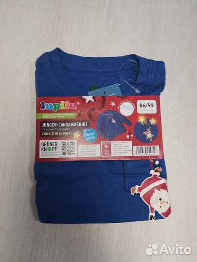 Лонгслив детский Lupilu новогодний