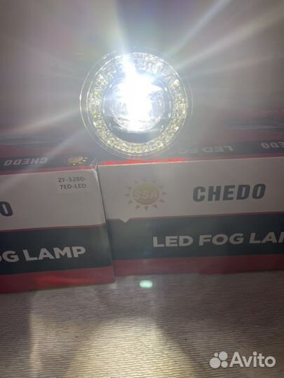 LED светодиодные птф для форд фокус 100w с дхо