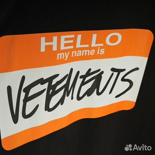 Футболка Hello My Name Is Vetements