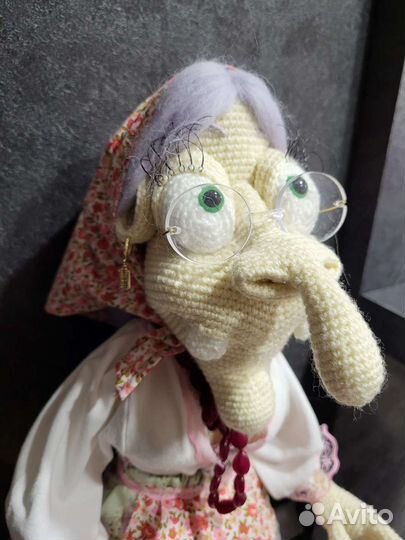 Баба Яга вязаные игрушки