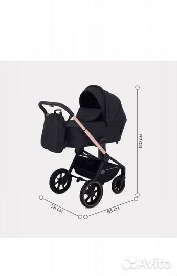 Новая Коляска 3 в 1 Mowbaby Zoom PU gold black