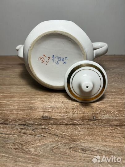 Чайник заварочный СССР Винтаж клеймо фарфор позоло