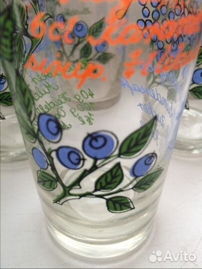 Старинные 6 стаканы времен СССР сделаны в Чехослов