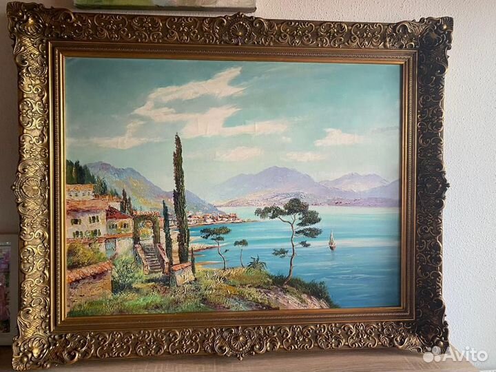 Старинная картина маслом