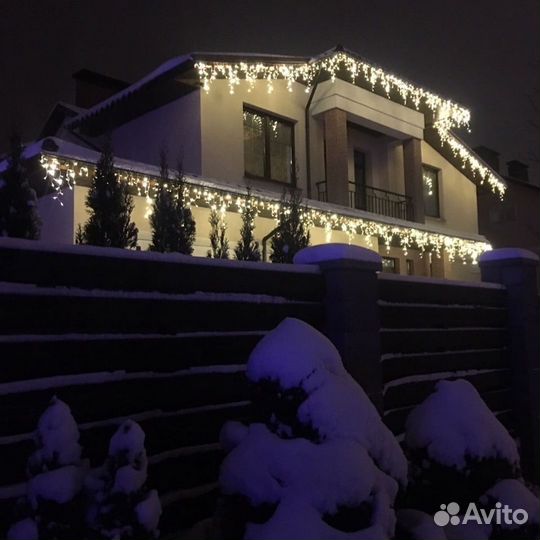 Новогоднее украшение домов, зданий и территорий