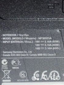 Ноутбук samsung np305e5a