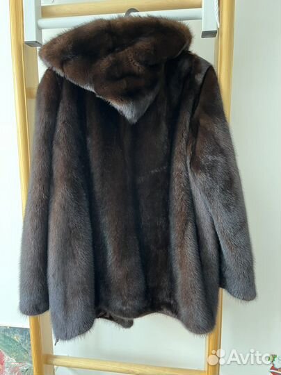 Шуба норковая с капюшоном 46/48/50/52