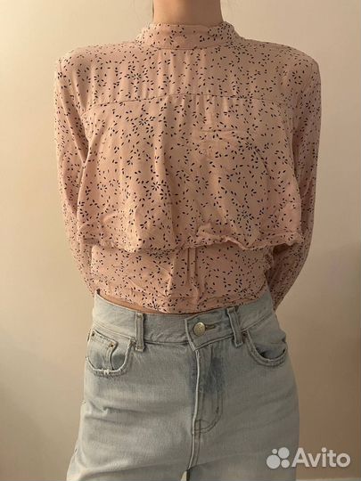 Блузка женская укороченная с принтом