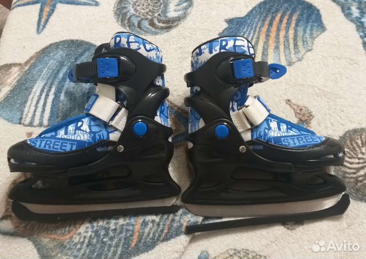 Коньки ледовые раздвижные детские