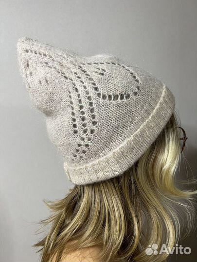 Шапка зимняя женская вязанная