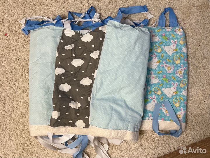 Бортики в детскую кроватку теплые