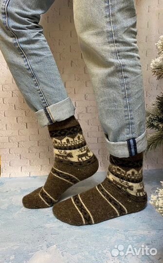 Носки мужские шерстяные теплые плотные