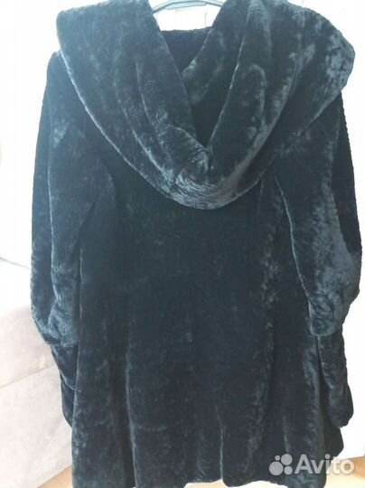 Шуба мутоновая с капюшоном